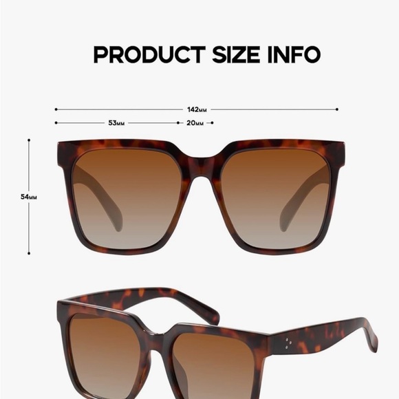 Square Tortoise Shell Sunglasses - Picture 2 of 6